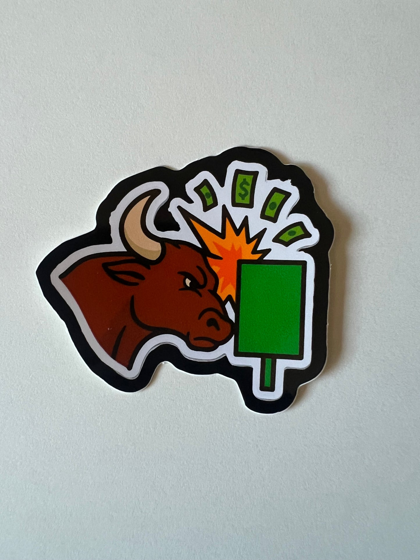 Bull Market Die Cut Vinyl Sticker